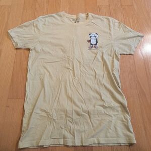 Riot Society Pale Yellow T-Shirt with Panda Design
